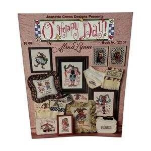 Vintage JEANETTE CREWS O Hoppy Day Alma Lynne Cross Stitch Book 1999 Rabbit